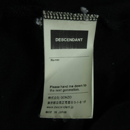 DESCENDANT | ディセンダント CHANT JERSEY 長袖Ｔシャツ 182ATDS-CSM22 ブラック サイズ：3【三重本店】