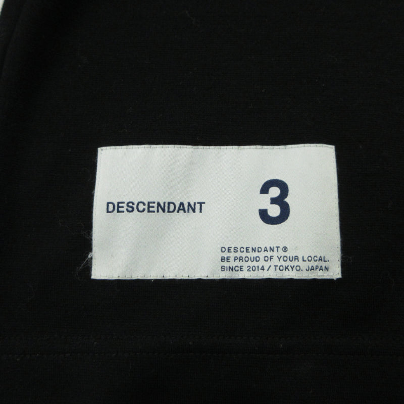DESCENDANT | ディセンダント CHANT JERSEY 長袖Ｔシャツ 182ATDS-CSM22 ブラック サイズ：3【三重本店】