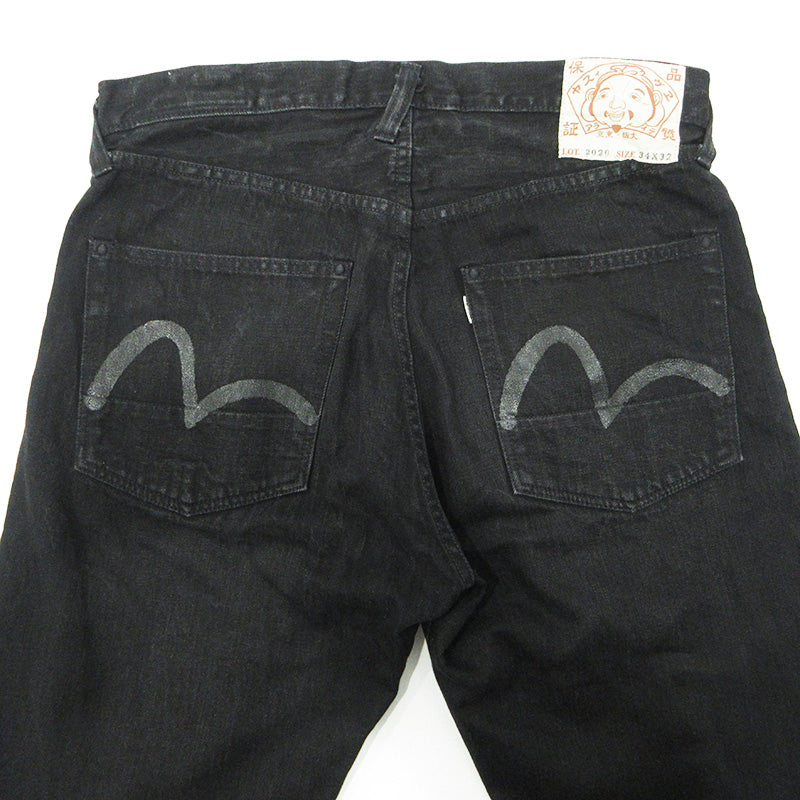 EVISU | エヴィス カモメプリントボタンフライデニムパンツ デニムパンツ Lot. 2020 ブラック サイズ：34【三重本店】