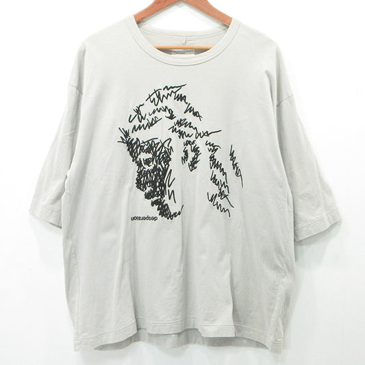 SHAREEF | シャリーフ DESPERATION デスペレイション グラフィック刺繍半袖Tシャツ 半袖Ｔシャツ SH-2053D ライトグレー サイズ：2【三重本店】
