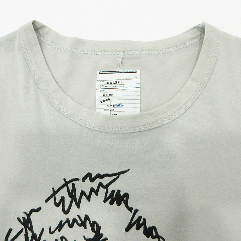 SHAREEF | シャリーフ DESPERATION デスペレイション グラフィック刺繍半袖Tシャツ 半袖Ｔシャツ SH-2053D ライトグレー サイズ：2【三重本店】