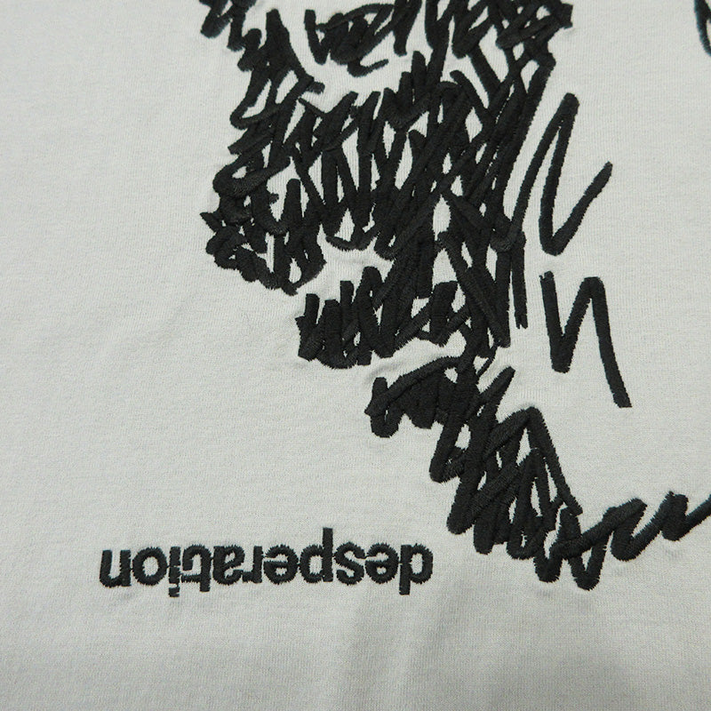 SHAREEF | シャリーフ DESPERATION デスペレイション グラフィック刺繍半袖Tシャツ 半袖Ｔシャツ SH-2053D ライトグレー サイズ：2【三重本店】
