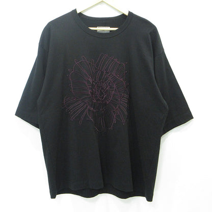 SHAREEF | シャリーフ ABSTRACT FLOWERemb S/S BIG T フラワー刺繍半袖Tシャツ 半袖Ｔシャツ 21315049 ブラック サイズ：2【三重本店】