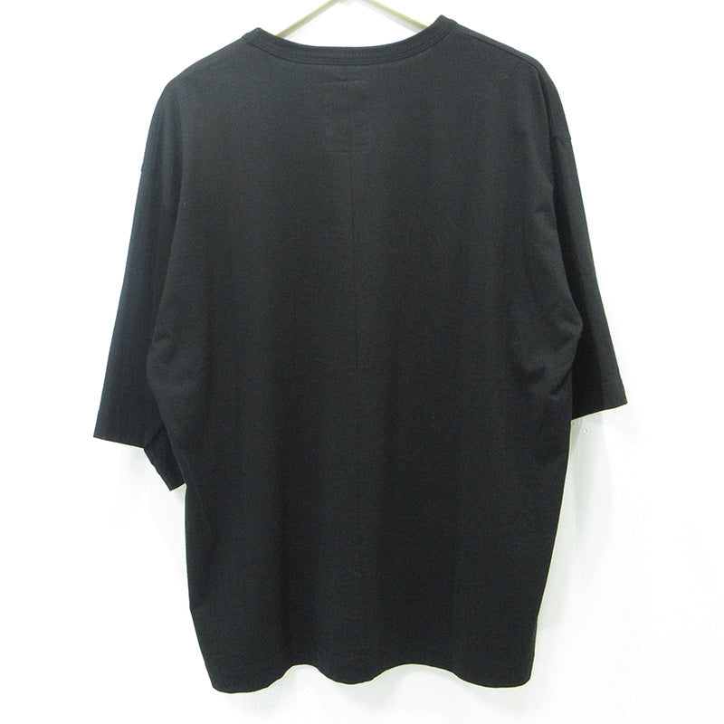 SHAREEF | シャリーフ ABSTRACT FLOWERemb S/S BIG T フラワー刺繍半袖Tシャツ 半袖Ｔシャツ 21315049 ブラック サイズ：2【三重本店】