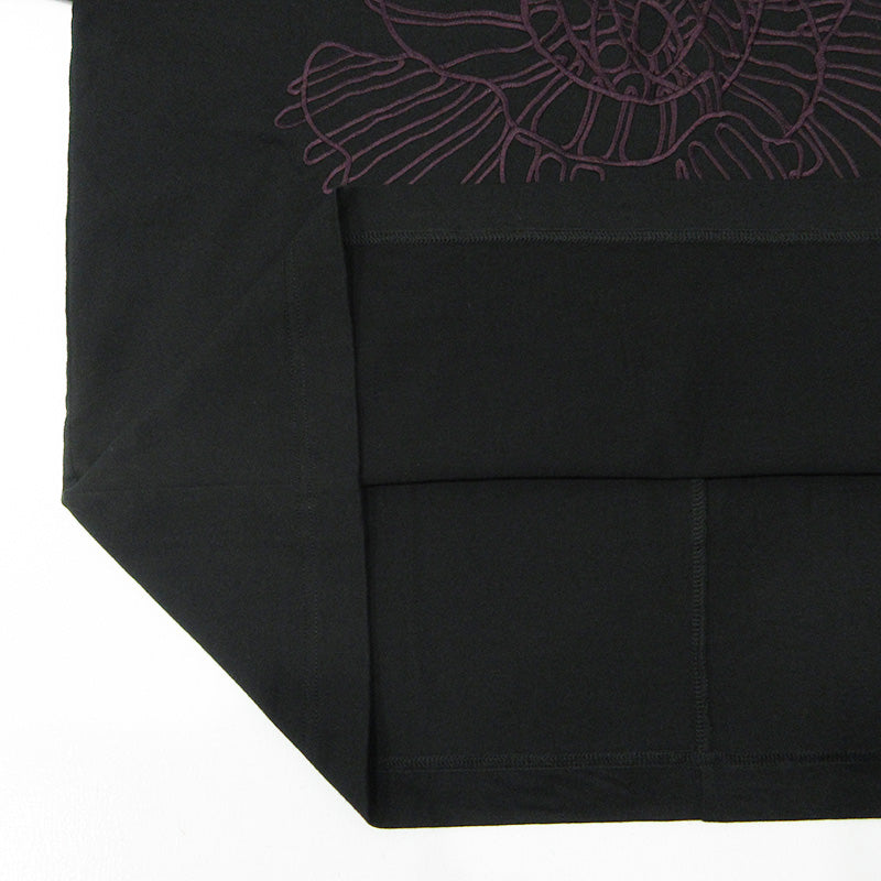 SHAREEF | シャリーフ ABSTRACT FLOWERemb S/S BIG T フラワー刺繍半袖Tシャツ 半袖Ｔシャツ 21315049 ブラック サイズ：2【三重本店】