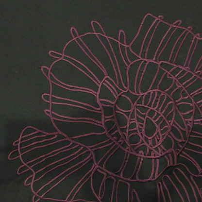 SHAREEF | シャリーフ ABSTRACT FLOWERemb S/S BIG T フラワー刺繍半袖Tシャツ 半袖Ｔシャツ 21315049 ブラック サイズ：2【三重本店】