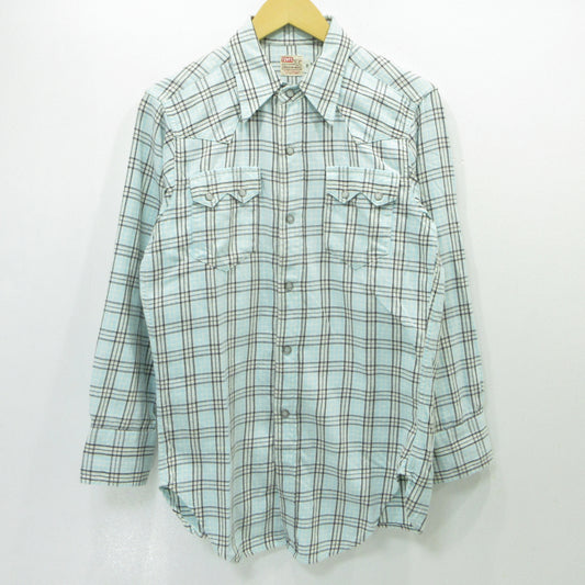 Levi's | リーバイス ショートホーン Sawtooth pocket weastern shirts ソーツースポケットウエスタンシャツ 長袖シャツ 61504-65 ブルー サイズ：38【三重本店】