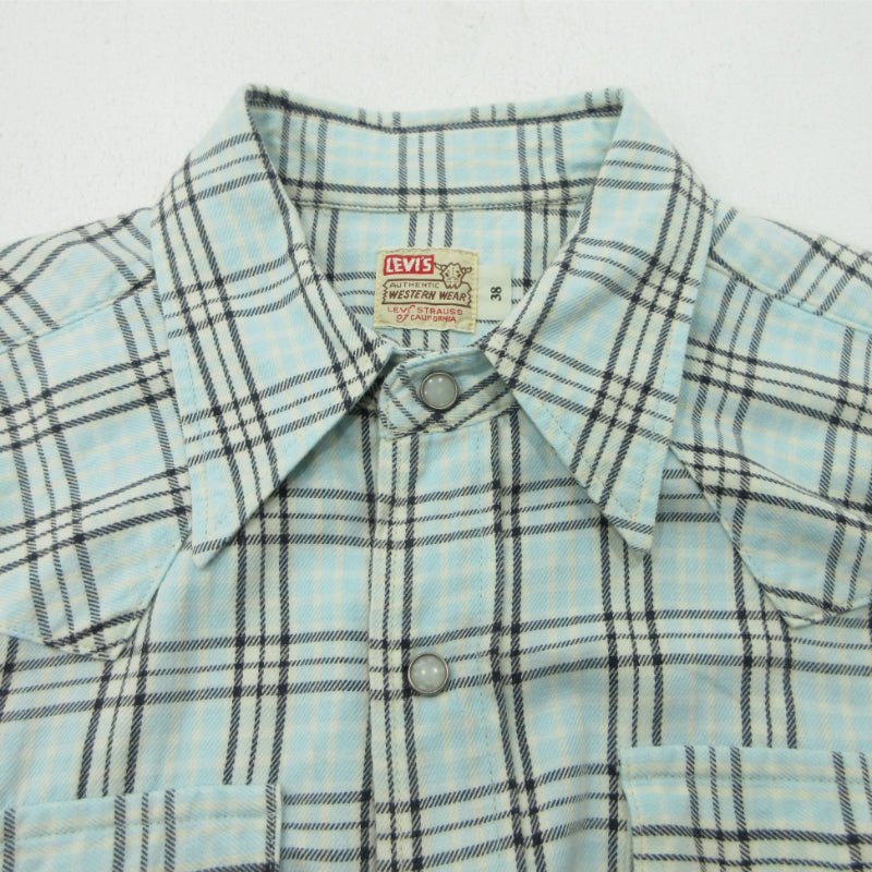 Levi's | リーバイス ショートホーン Sawtooth pocket weastern shirts ソーツースポケットウエスタンシャツ 長袖シャツ 61504-65 ブルー サイズ：38【三重本店】