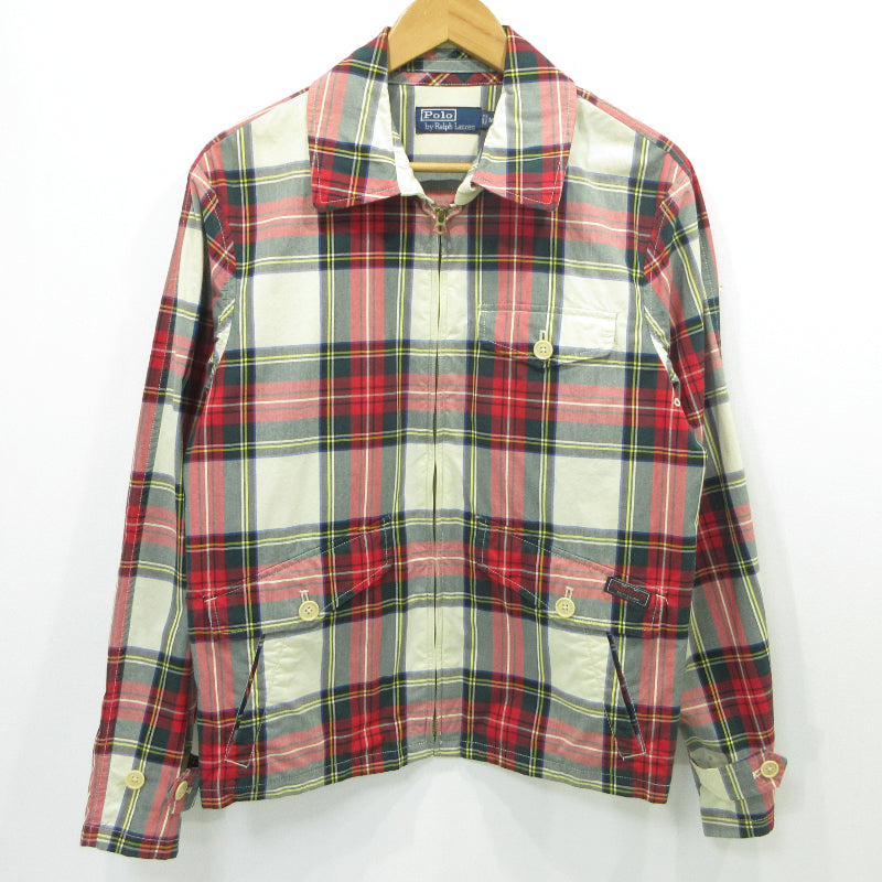 RALPH LAUREN | ラルフローレン チェック ジップアップ ブルゾン スイングトップ MNBLOTWM5L00087 レッド系 サイズ：M【三重本店】