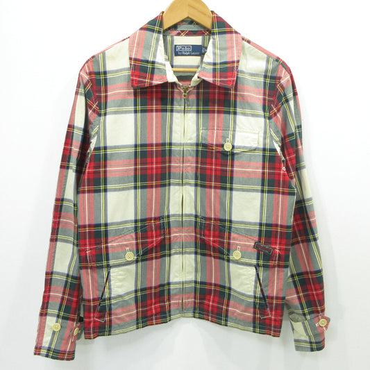 RALPH LAUREN | ラルフローレン チェック ジップアップ ブルゾン スイングトップ MNBLOTWM5L00087 レッド系 サイズ：M【三重本店】