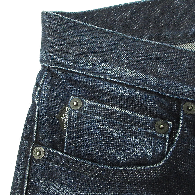 STONE ISLAND | ストーンアイランド ロゴワッペンジップフライデニムパンツ TYPE:SK デニムパンツ 6915J2ZR2 ネイビー サイズ：29【三重本店】