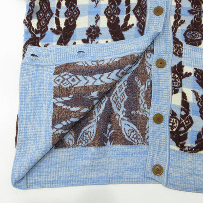 Vivienne Westwood | ヴィヴィアンウエストウッド RED LABEL レッドレーベル TYROLEAN FLOWER KNIT チロリアンフラワーニット 総柄Vネックウール混カーディガン カーディガン 16-13-132004 ライトブルー×ブラウン マルチカラー【三重本店】