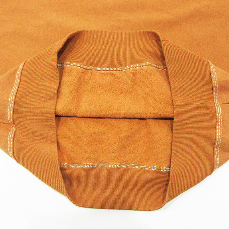 STUSSY | ステューシー Contrast Stitch Label crewneck コントラストステッチ長袖スウェットシャツ ロゴワッペン 裏起毛 スウェット 118458 ライトブラウン系 テラコッタ オレンジ系 サイズ：XL【三重本店】