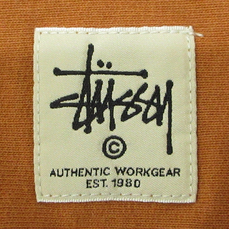 STUSSY | ステューシー Contrast Stitch Label crewneck コントラストステッチ長袖スウェットシャツ ロゴワッペン 裏起毛 スウェット 118458 ライトブラウン系 テラコッタ オレンジ系 サイズ：XL【三重本店】