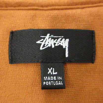STUSSY | ステューシー Contrast Stitch Label crewneck コントラストステッチ長袖スウェットシャツ ロゴワッペン 裏起毛 スウェット 118458 ライトブラウン系 テラコッタ オレンジ系 サイズ：XL【三重本店】