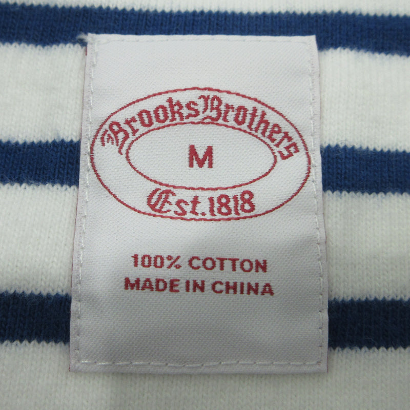 Brooks Brothers | ブルックスブラザーズ gfロゴ 長袖Ｔシャツ 330002155 ホワイト×ブルー サイズ：M【三重本店】