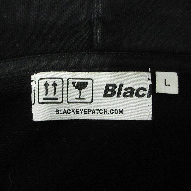 BlackEyePatch | ブラックアイパッチ ロゴ刺繍長袖パーカー パーカー ブラック サイズ：L【三重本店】