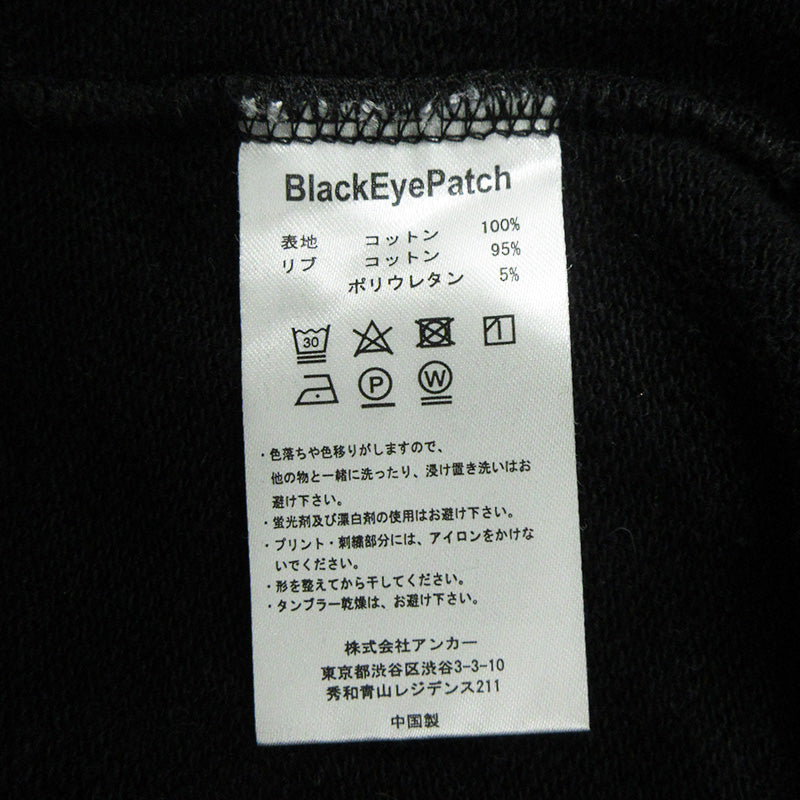 BlackEyePatch | ブラックアイパッチ ロゴ刺繍長袖パーカー パーカー ブラック サイズ：L【三重本店】