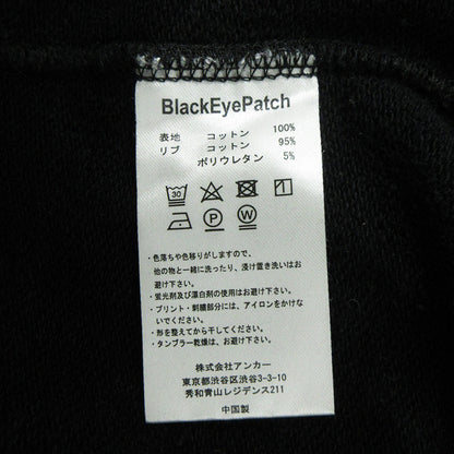 BlackEyePatch | ブラックアイパッチ ロゴ刺繍長袖パーカー パーカー ブラック サイズ：L【三重本店】