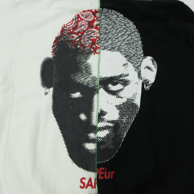 SAPEur | サプール ドッキングロッドマン パーカー ブラック×ホワイト サイズ：XL【三重本店】