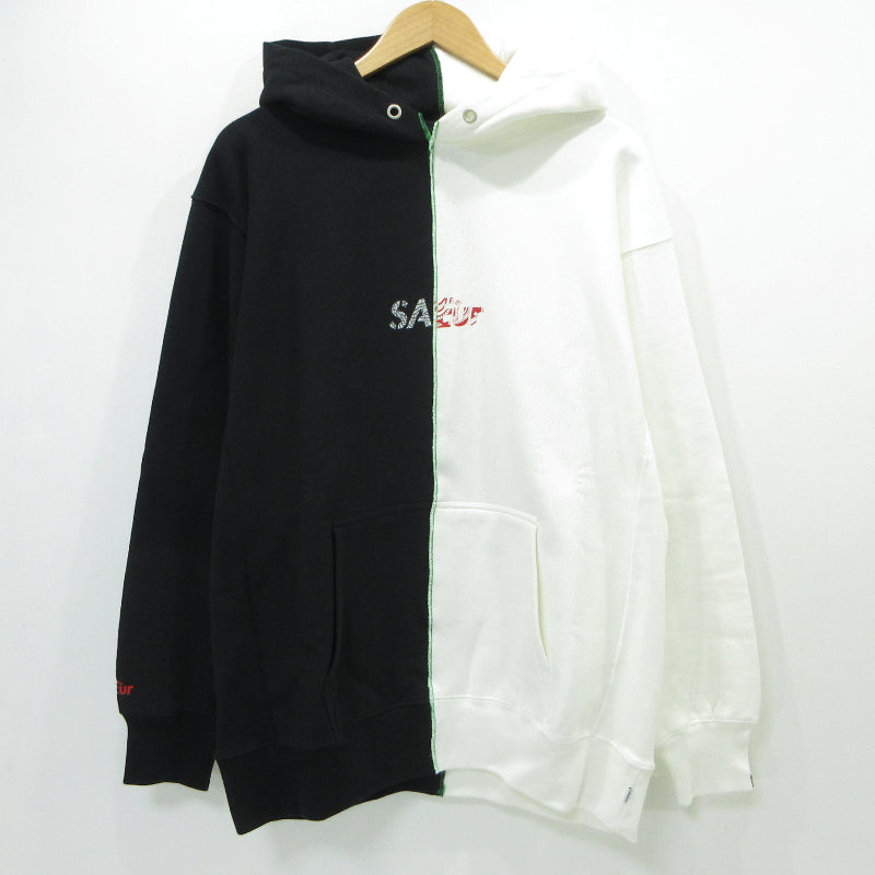SAPEur | サプール ドッキングロッドマン パーカー ブラック×ホワイト サイズ：XL【三重本店】