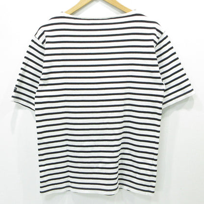 SAINT JAMES | セントジェームス バスクシャツ 総柄半袖Tシャツ ボーダー柄 半袖Ｔシャツ ホワイト×ブラック サイズ：M【三重本店】