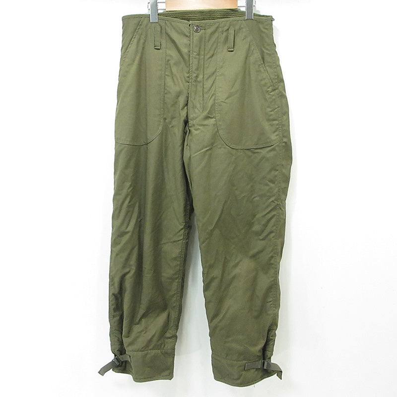 MILITARY衣料 | ミリタリーイリョウ U.S.NAVY A-2 デッキパンツ TROUSERS COLD WEATHER PERMEABLE TYPE1 80's 米海軍 ミリタリーパンツ パンツ 8440-00-221-0852 カーキグリーン サイズ：31【三重本店】