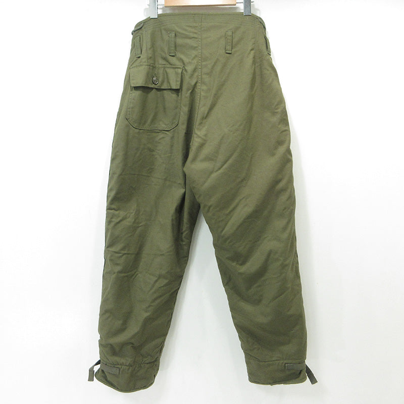 MILITARY衣料 | ミリタリーイリョウ U.S.NAVY A-2 デッキパンツ TROUSERS COLD WEATHER PERMEABLE TYPE1 80's 米海軍 ミリタリーパンツ パンツ 8440-00-221-0852 カーキグリーン サイズ：31【三重本店】