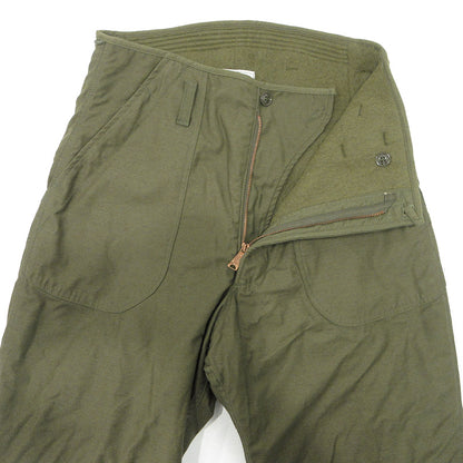 MILITARY衣料 | ミリタリーイリョウ U.S.NAVY A-2 デッキパンツ TROUSERS COLD WEATHER PERMEABLE TYPE1 80's 米海軍 ミリタリーパンツ パンツ 8440-00-221-0852 カーキグリーン サイズ：31【三重本店】