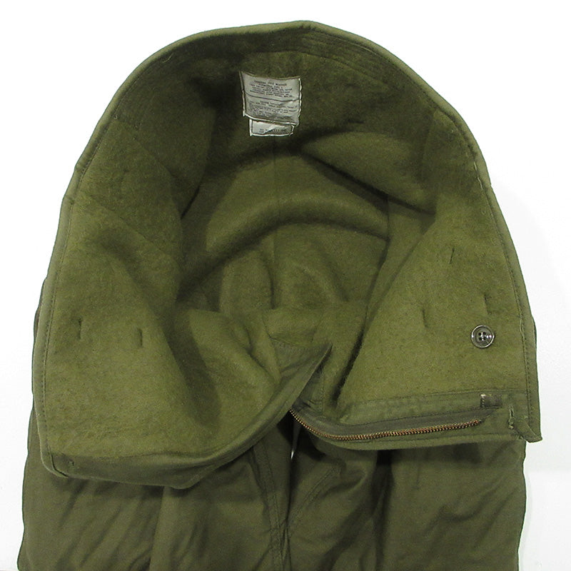 MILITARY衣料 | ミリタリーイリョウ U.S.NAVY A-2 デッキパンツ TROUSERS COLD WEATHER PERMEABLE TYPE1 80's 米海軍 ミリタリーパンツ パンツ 8440-00-221-0852 カーキグリーン サイズ：31【三重本店】