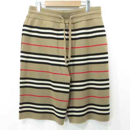 BURBERRY London England | バーバリーロンドンイングランド Kenton Striped Knit Shorts ケントンストライプニットショーツ ウール総柄ショートパンツ ボーダー柄 ショートパンツ 8011580 ベージュ マルチカラー サイズ：M【三重本店】