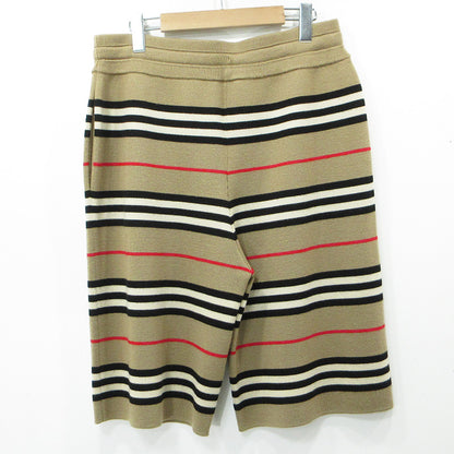 BURBERRY London England | バーバリーロンドンイングランド Kenton Striped Knit Shorts ケントンストライプニットショーツ ウール総柄ショートパンツ ボーダー柄 ショートパンツ 8011580 ベージュ マルチカラー サイズ：M【三重本店】