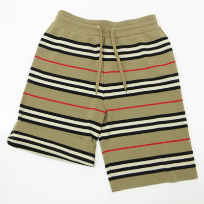BURBERRY London England | バーバリーロンドンイングランド Kenton Striped Knit Shorts ケントンストライプニットショーツ ウール総柄ショートパンツ ボーダー柄 ショートパンツ 8011580 ベージュ マルチカラー サイズ：M【三重本店】