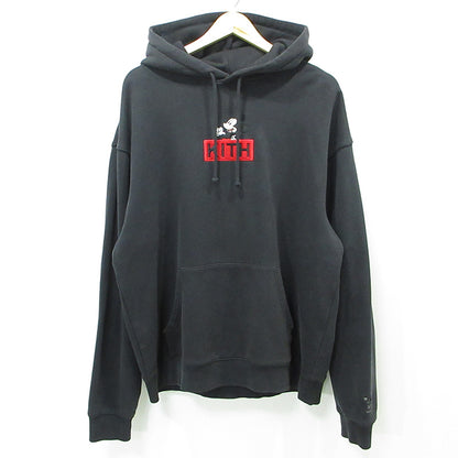 KITH | キース × DISNEY ディズニー ミッキー ロゴ刺繍長袖パーカー パーカー ブラック系 チャコールグレー サイズ：L【三重本店】