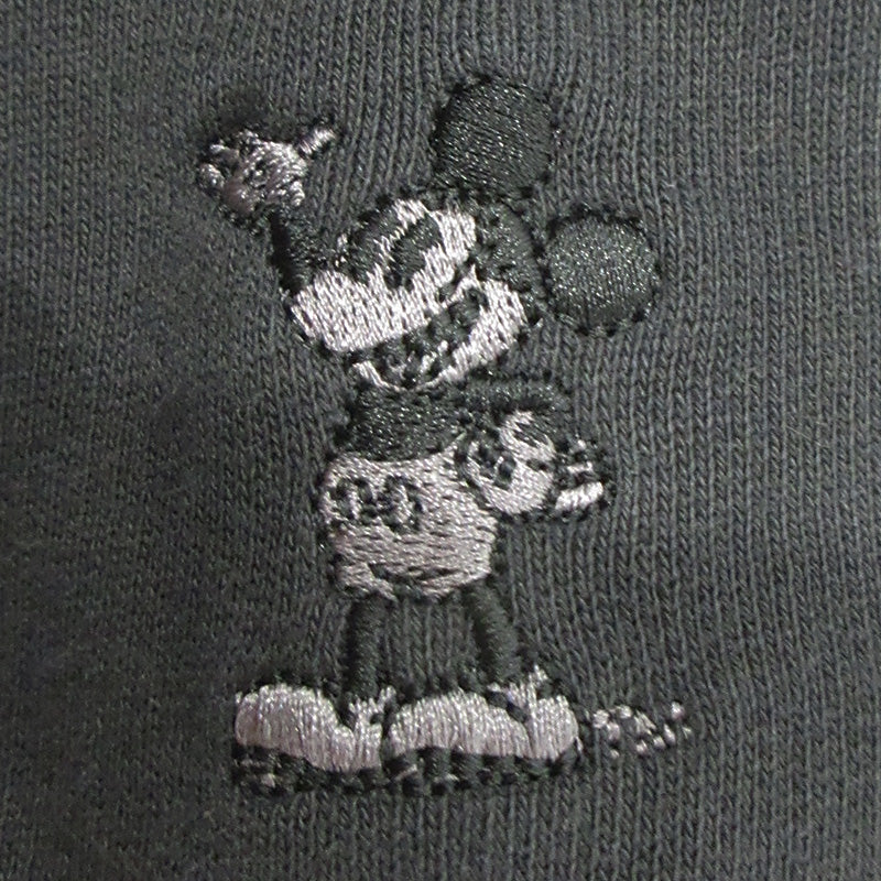 KITH | キース × DISNEY ディズニー ミッキー ロゴ刺繍長袖パーカー パーカー ブラック系 チャコールグレー サイズ：L【三重本店】