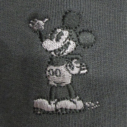 KITH | キース × DISNEY ディズニー ミッキー ロゴ刺繍長袖パーカー パーカー ブラック系 チャコールグレー サイズ：L【三重本店】