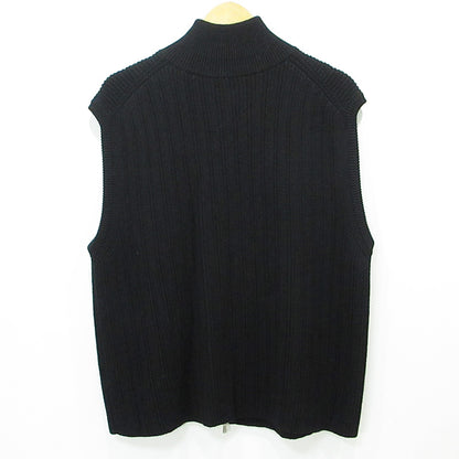 BATONER | バトナー × STUDIOUS ステュディオス別注 OVERSIZE DRIVERS KNIT VEST オーバーサイズドライバーズニットベスト ウールニットジップベスト ベスト BN-23FM-073 ブラック サイズ：FreeSize【三重本店】