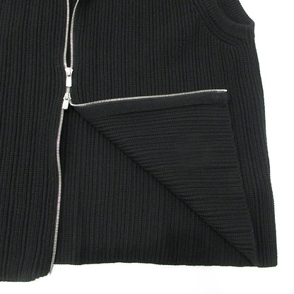 BATONER | バトナー × STUDIOUS ステュディオス別注 OVERSIZE DRIVERS KNIT VEST オーバーサイズドライバーズニットベスト ウールニットジップベスト ベスト BN-23FM-073 ブラック サイズ：FreeSize【三重本店】