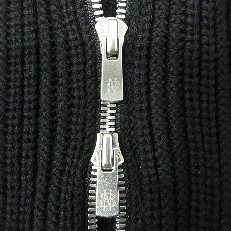 BATONER | バトナー × STUDIOUS ステュディオス別注 OVERSIZE DRIVERS KNIT VEST オーバーサイズドライバーズニットベスト ウールニットジップベスト ベスト BN-23FM-073 ブラック サイズ：FreeSize【三重本店】