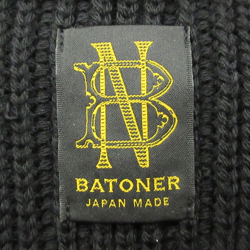 BATONER | バトナー × STUDIOUS ステュディオス別注 OVERSIZE DRIVERS KNIT VEST オーバーサイズドライバーズニットベスト ウールニットジップベスト ベスト BN-23FM-073 ブラック サイズ：FreeSize【三重本店】