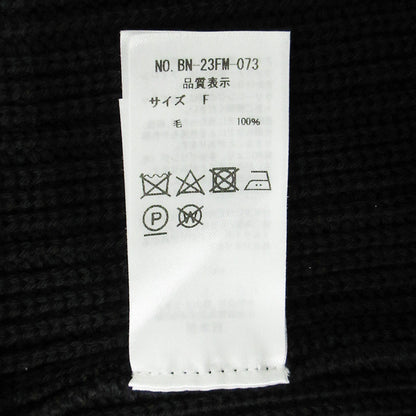 BATONER | バトナー × STUDIOUS ステュディオス別注 OVERSIZE DRIVERS KNIT VEST オーバーサイズドライバーズニットベスト ウールニットジップベスト ベスト BN-23FM-073 ブラック サイズ：FreeSize【三重本店】