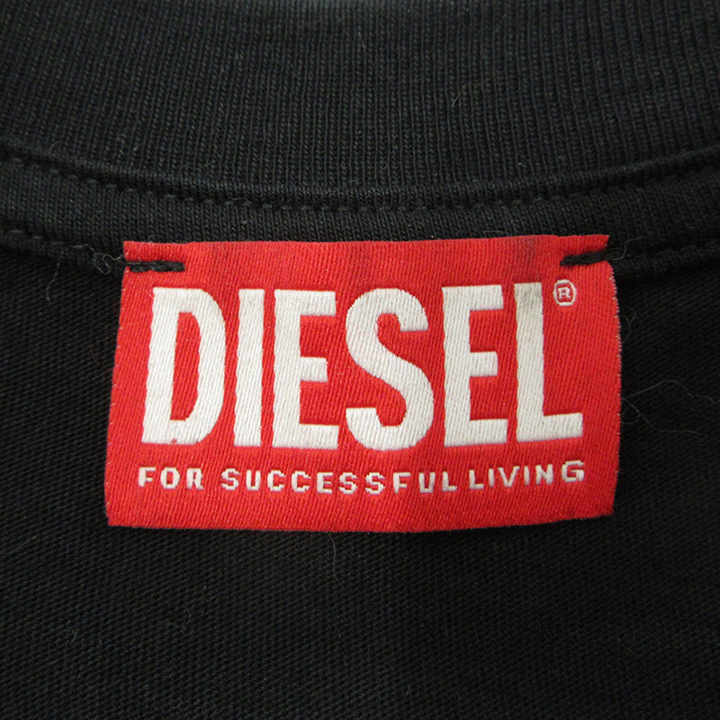 DIESEL | ディーゼル T-REG-D ロゴ刺繍半袖Tシャツ 半袖Ｔシャツ A05102 ブラック サイズ：S【三重本店】