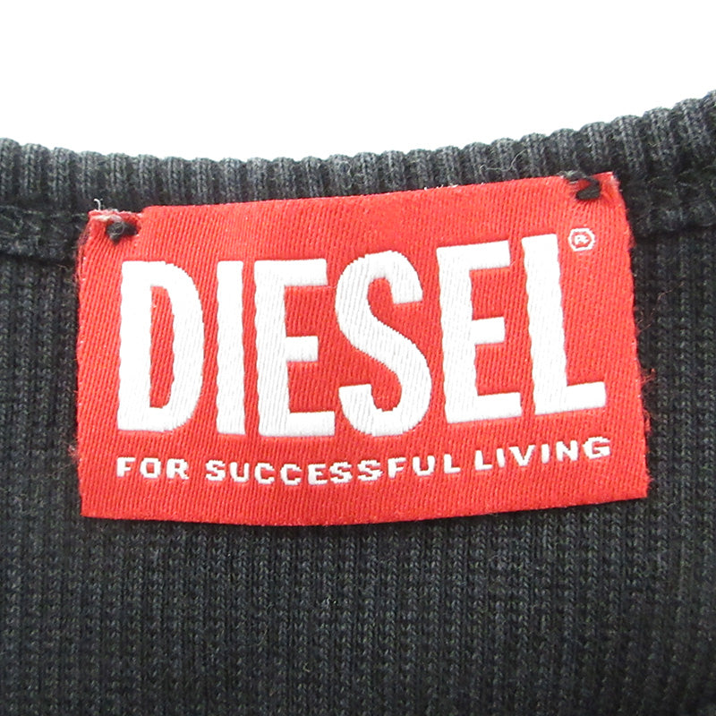 DIESEL | ディーゼル ロゴプリント半袖Tシャツ 汚れ加工 半袖Ｔシャツ A14231 0WFBM ブラック サイズ：XL【三重本店】