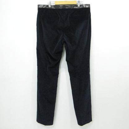 GUCCI | グッチ レザーコンビ スリムベロアパンツ パンツ 352985 ネイビー サイズ：48【三重本店】