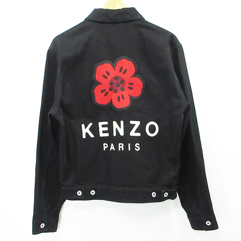 KENZO | ケンゾー BOKE FLOWER エンブロイダリートラッカージャケット 花柄刺繍デニムジャケット ボケフラワー デニム FE65DV3016C1 ブラック サイズ：S【三重本店】