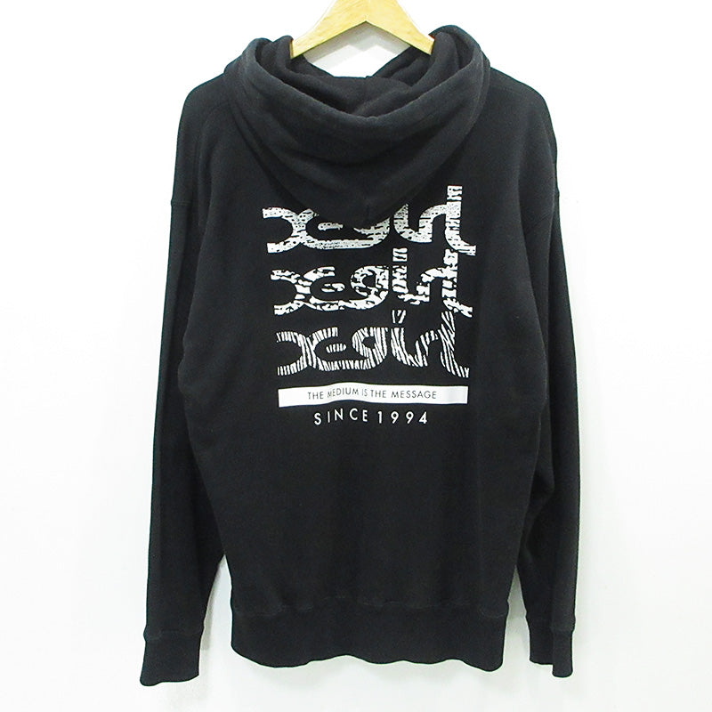 X-girl | エックスガール ロゴプリント長袖パーカー パーカー 105259012033 ブラック サイズ：M【三重本店】