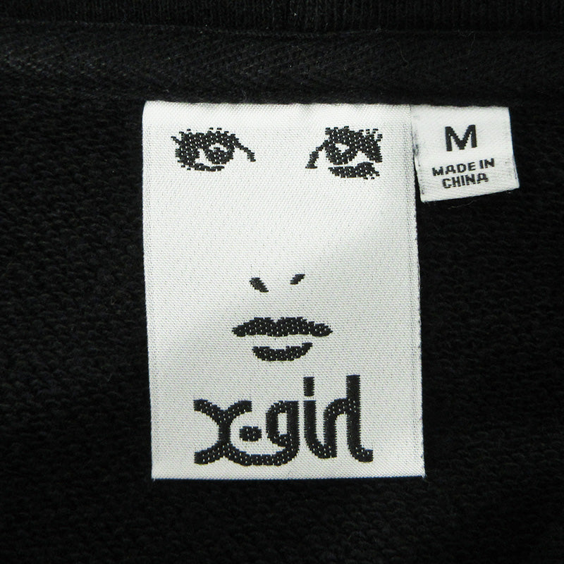 X-girl | エックスガール ロゴプリント長袖パーカー パーカー 105259012033 ブラック サイズ：M【三重本店】