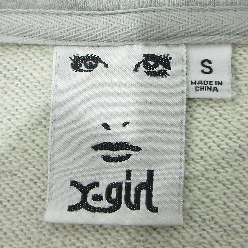 X-girl | エックスガール ロゴプリント長袖パーカー パーカー 105249012034 グレー サイズ：S【三重本店】