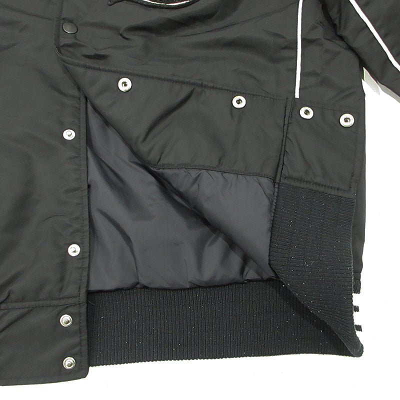 STUSSY | ステューシー OLD GOLD オールドゴールド ロゴワッペンスタジャン 中綿ナイロンジャケット スタジャン ブラック サイズ：M【三重本店】