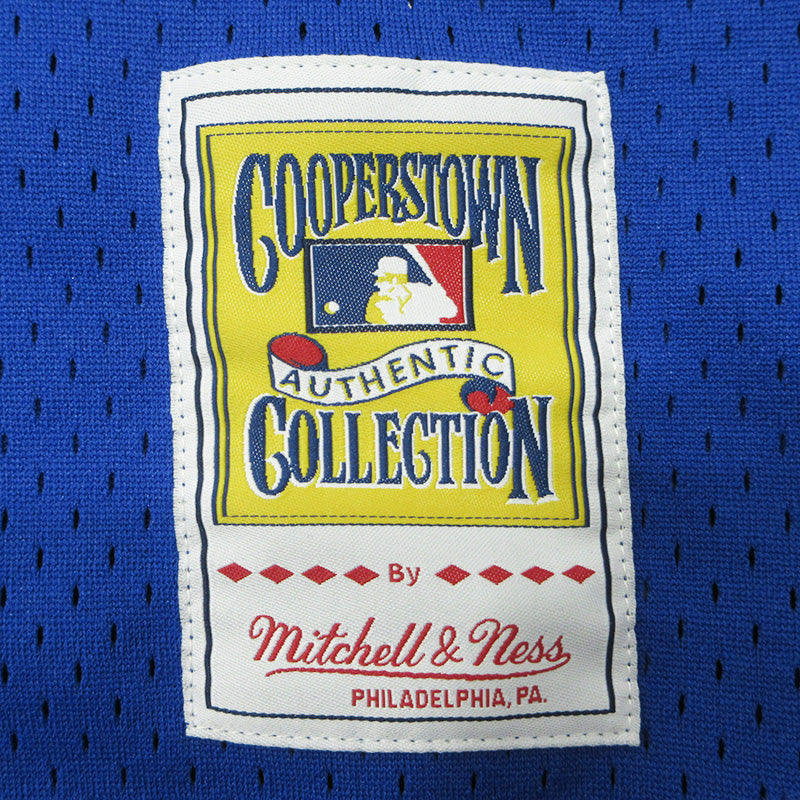 MITCHELL&NESS | ミッシェルアンドネスミッチェルアンドネス × DODGERS PIAZZA ドジャーズ ピアッツァ ベースボールシャツ ロゴメッシュ半袖シャツ ジャッキーロビンソン50周年 半袖シャツ ブルー サイズ：M【三重本店】